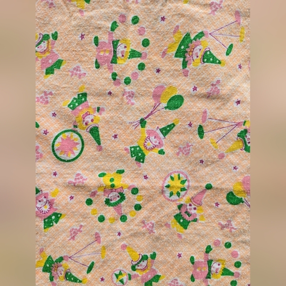 Vintage Kids Flannel Duvet Circus Turtles 70s 80s Twin Cozy Checkered Retro - Picture 2 of 8